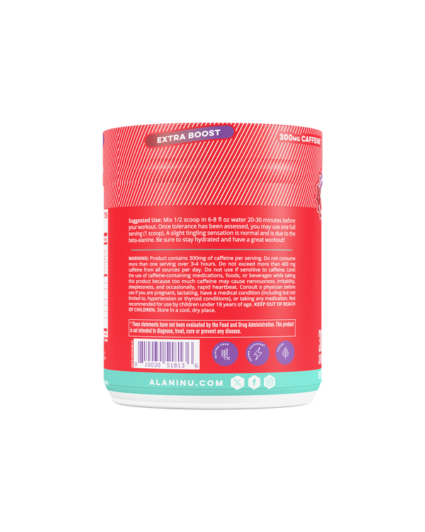 Alani Nu Pre-Workout with Extra Boost - Cherry Slush (14.1 Oz. / 30 Servings)