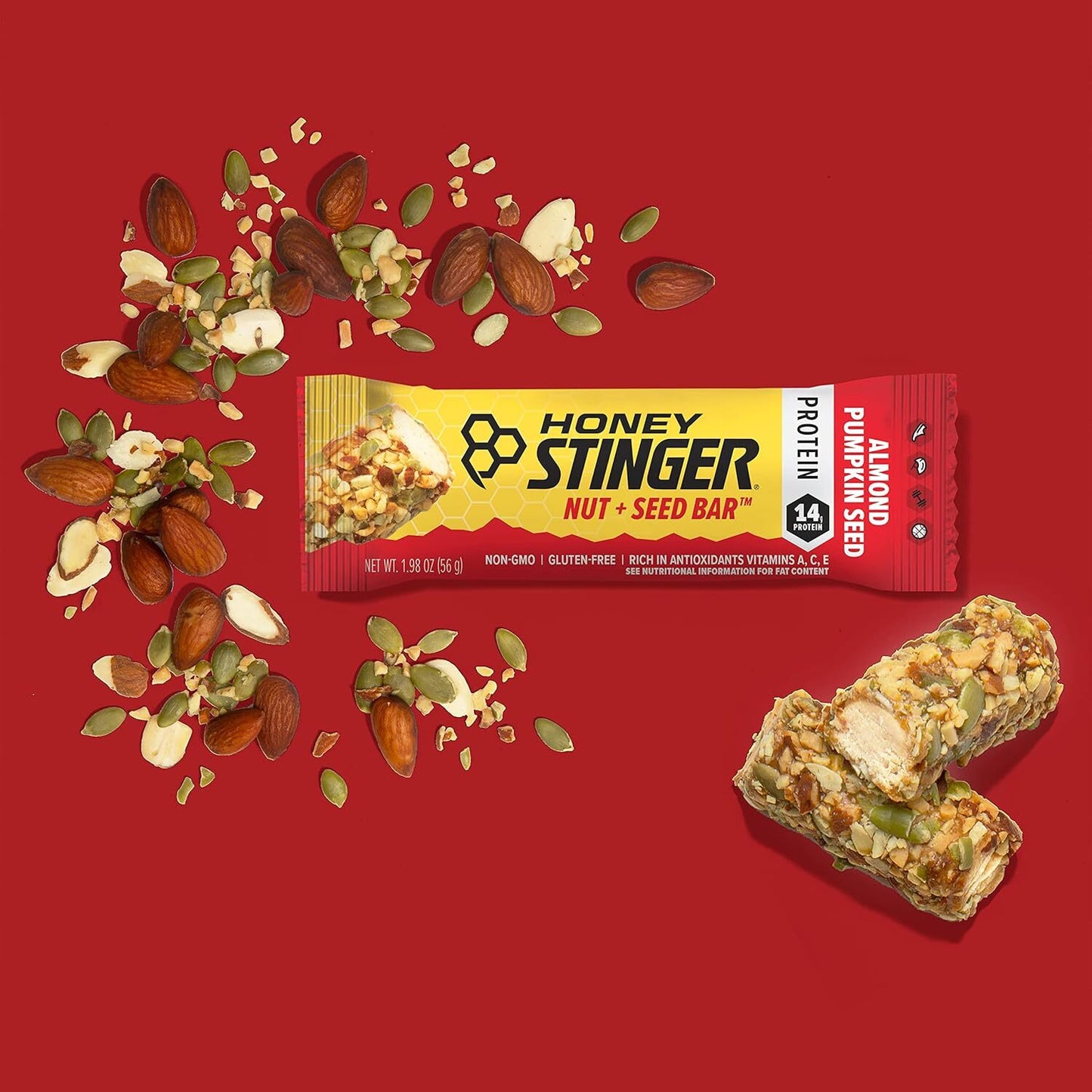 Honey Stinger Nut and Seed Bar - Almond/Pumpkin, Box of 12