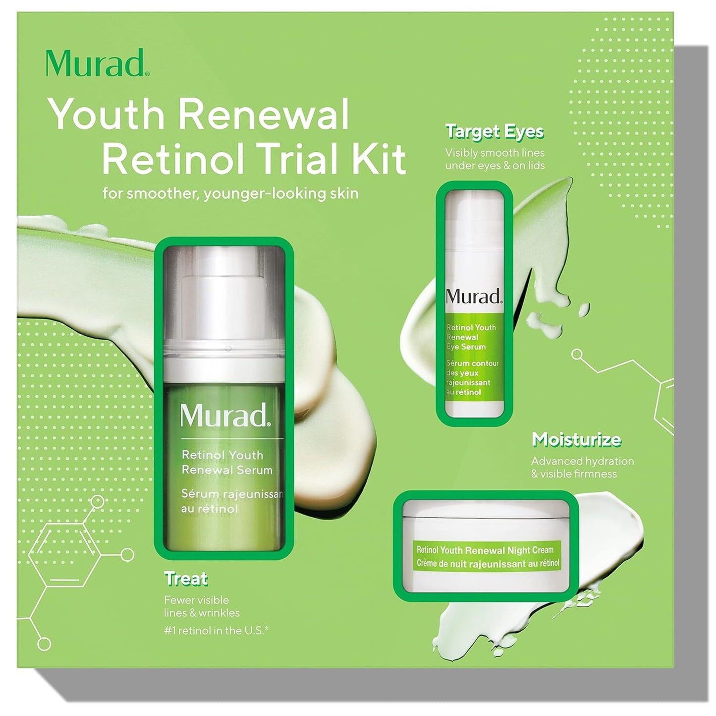 Murad Youth Renewal Retinol Trial Kit 3 Piece Set Pack of 3