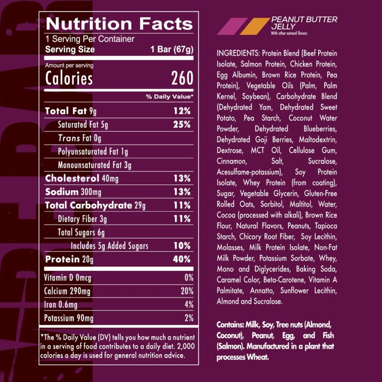 REDCON1 MRE Protein Bar, Blueberry Cobbler - Contains MCT Oil + 20g of Whole Food Protein - Easily Digestible, Macro Balanced Low Sugar Meal Replacement Bar (12 Bars)