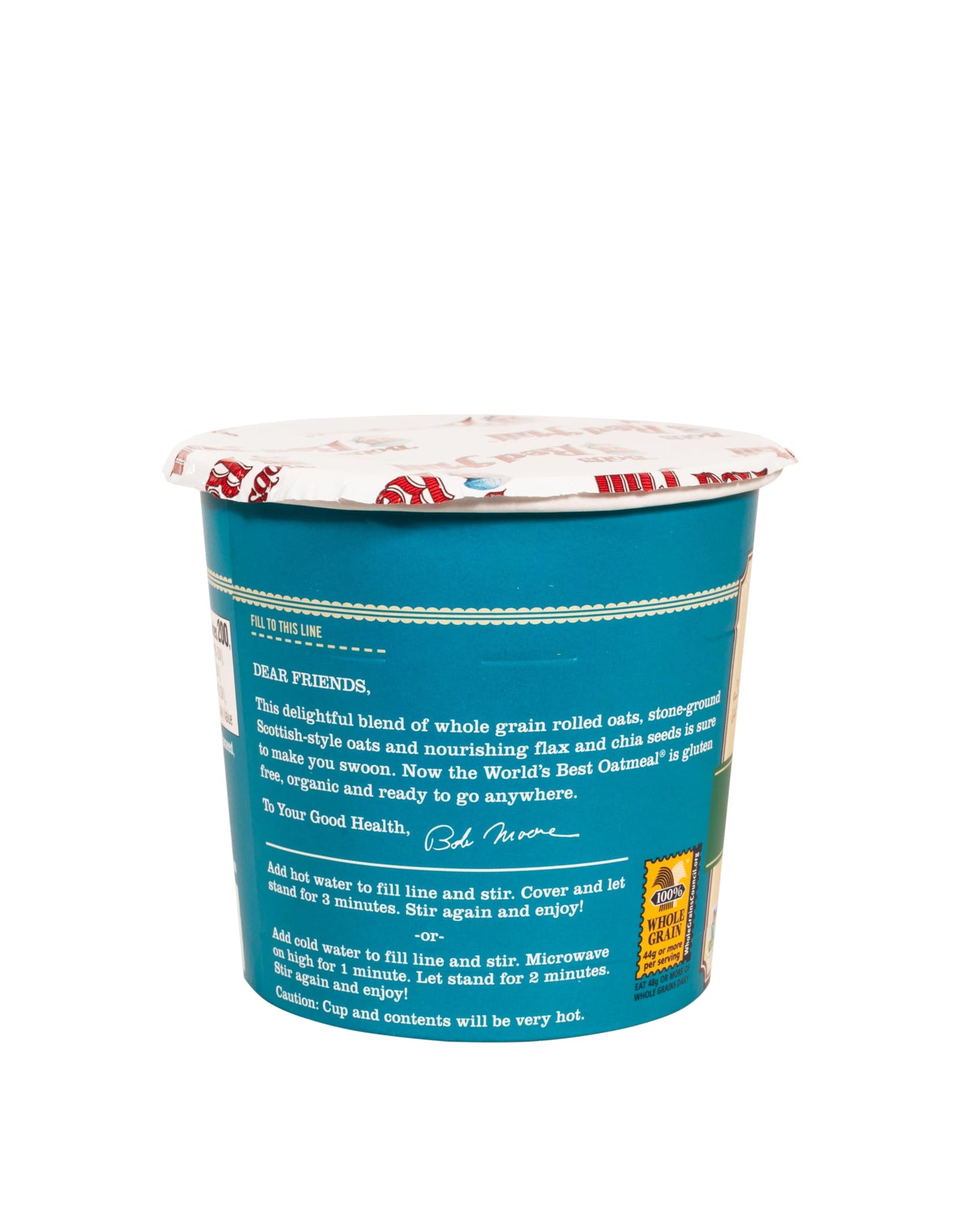 Bob's Red Mill Organic Oat Cup, Fruit & Seed, 1 cup (Pack of 12)- Non GMO, Whole Grain, Kosher