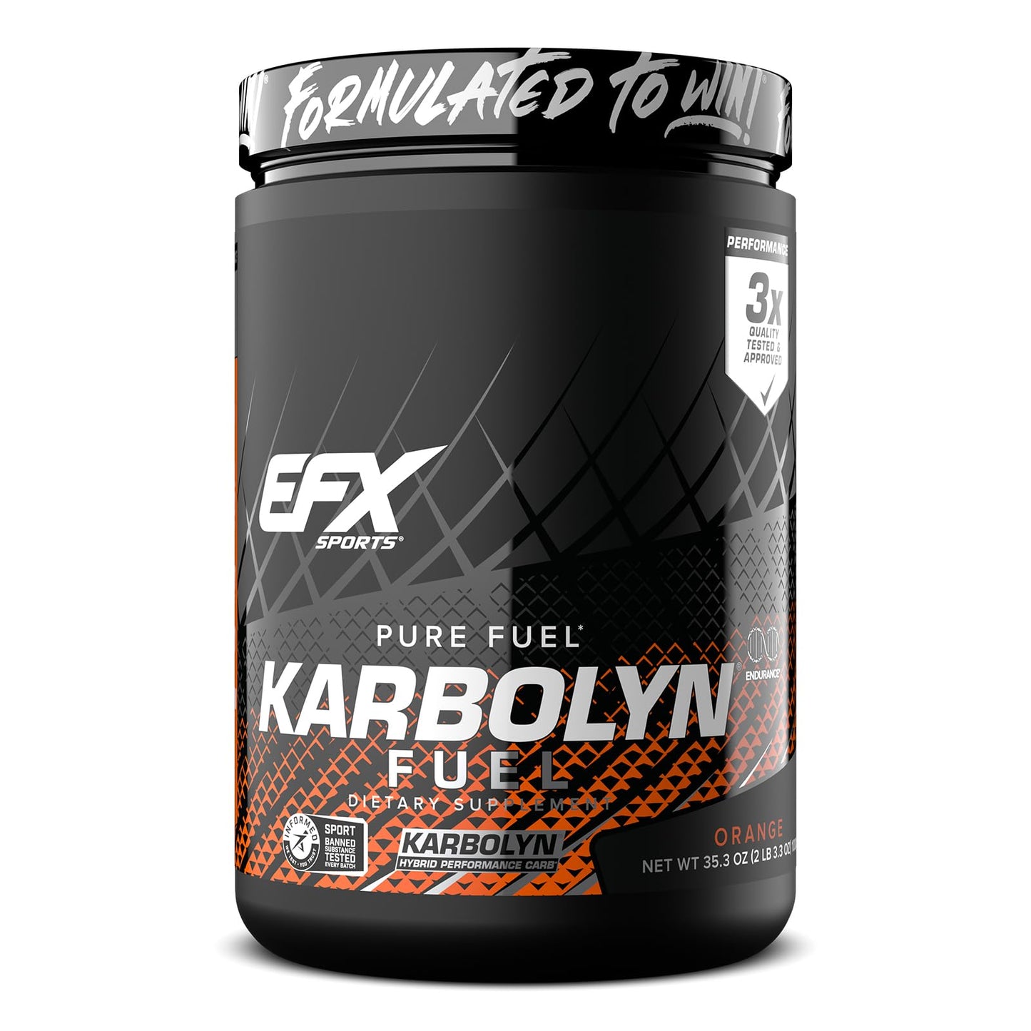 EFX Sports Karbolyn Fuel | Fast-Absorbing Carbohydrate Powder | Carb Load, Sustained Energy, Quick Recovery | Stimulant Free | 39 Servings (Neutral)