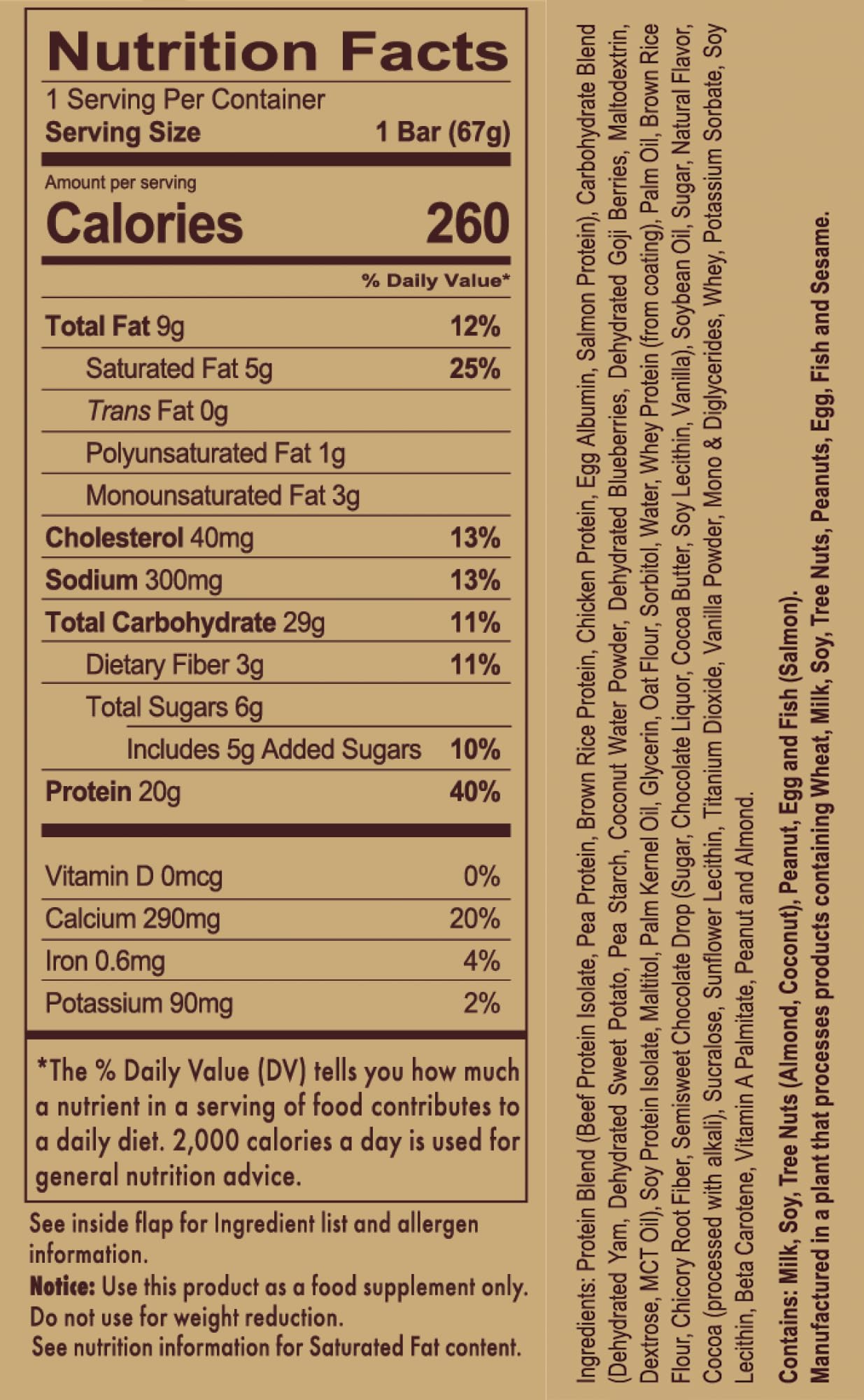 REDCON1 MRE Protein Bar, Blueberry Cobbler - Contains MCT Oil + 20g of Whole Food Protein - Easily Digestible, Macro Balanced Low Sugar Meal Replacement Bar (12 Bars)