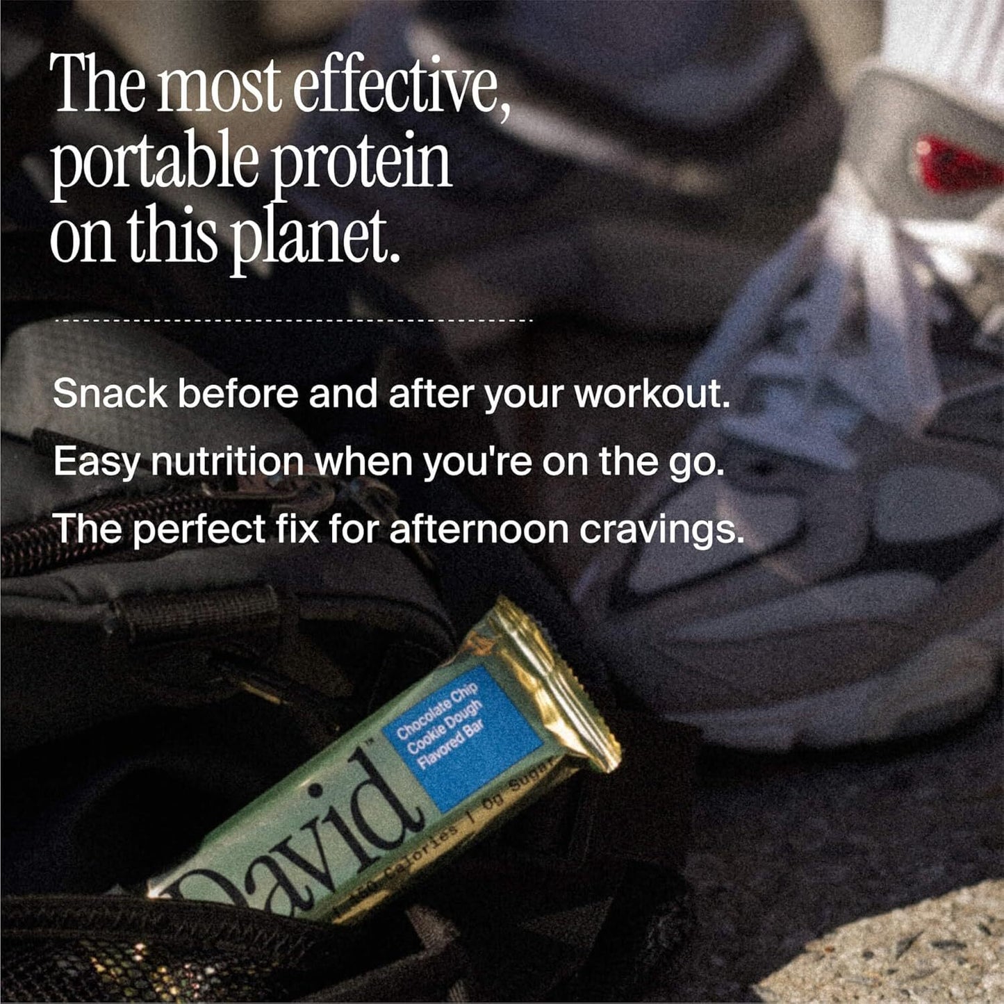 David, Protein Bar, Salted Peanut Butter, Pack of 12 Bars