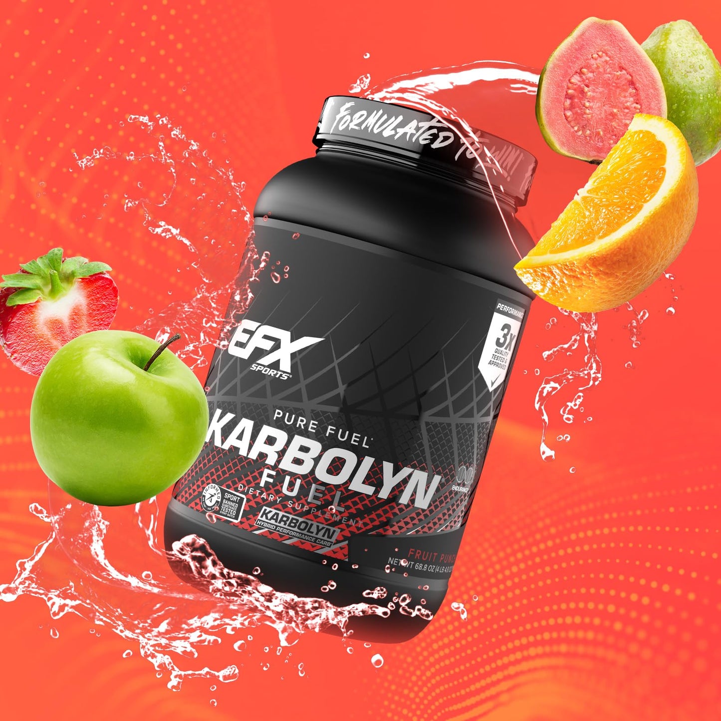 EFX Sports Karbolyn Fuel | Fast-Absorbing Carbohydrate Powder | Carb Load, Sustained Energy, Quick Recovery | Stimulant Free | 39 Servings (Neutral)