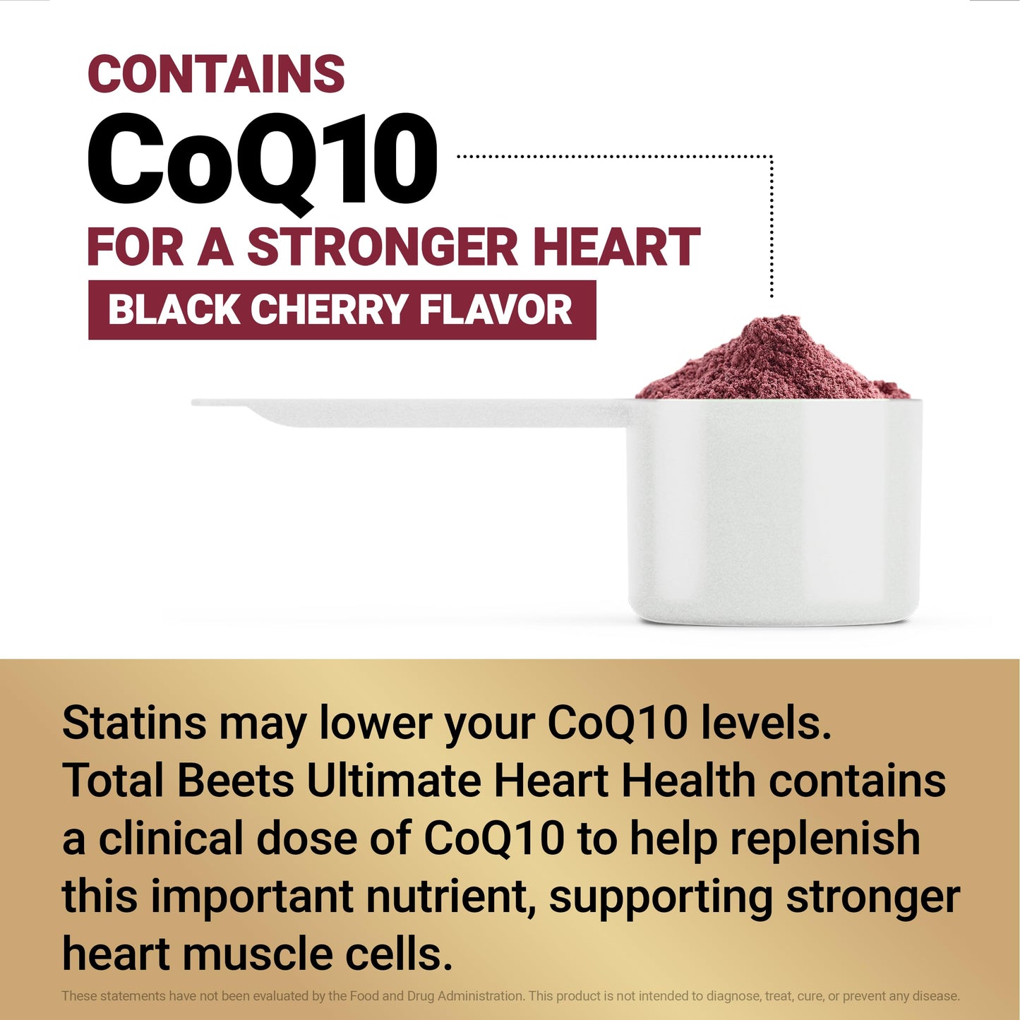 Force Factor Total Beets Ultimate Heart Health Blood Pressure Support with CoQ10, Beet Root Powder, Grape Seed Extract, Blood Pressure Supplement for Circulation, Black Cherry, 30 Servings