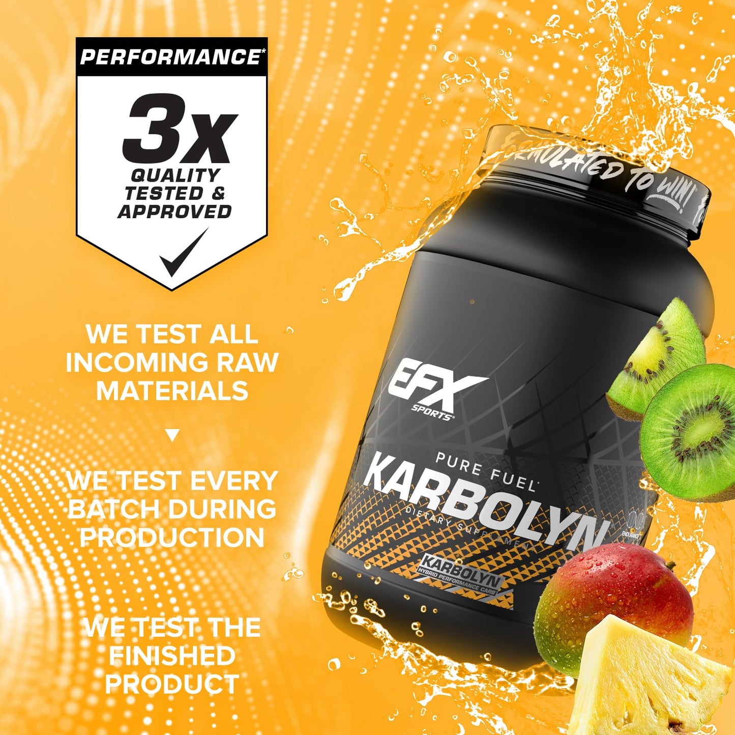 EFX Sports Karbolyn Fuel | Fast-Absorbing Carbohydrate Powder | Carb Load, Sustained Energy, Quick Recovery | Stimulant Free | 39 Servings (Neutral)