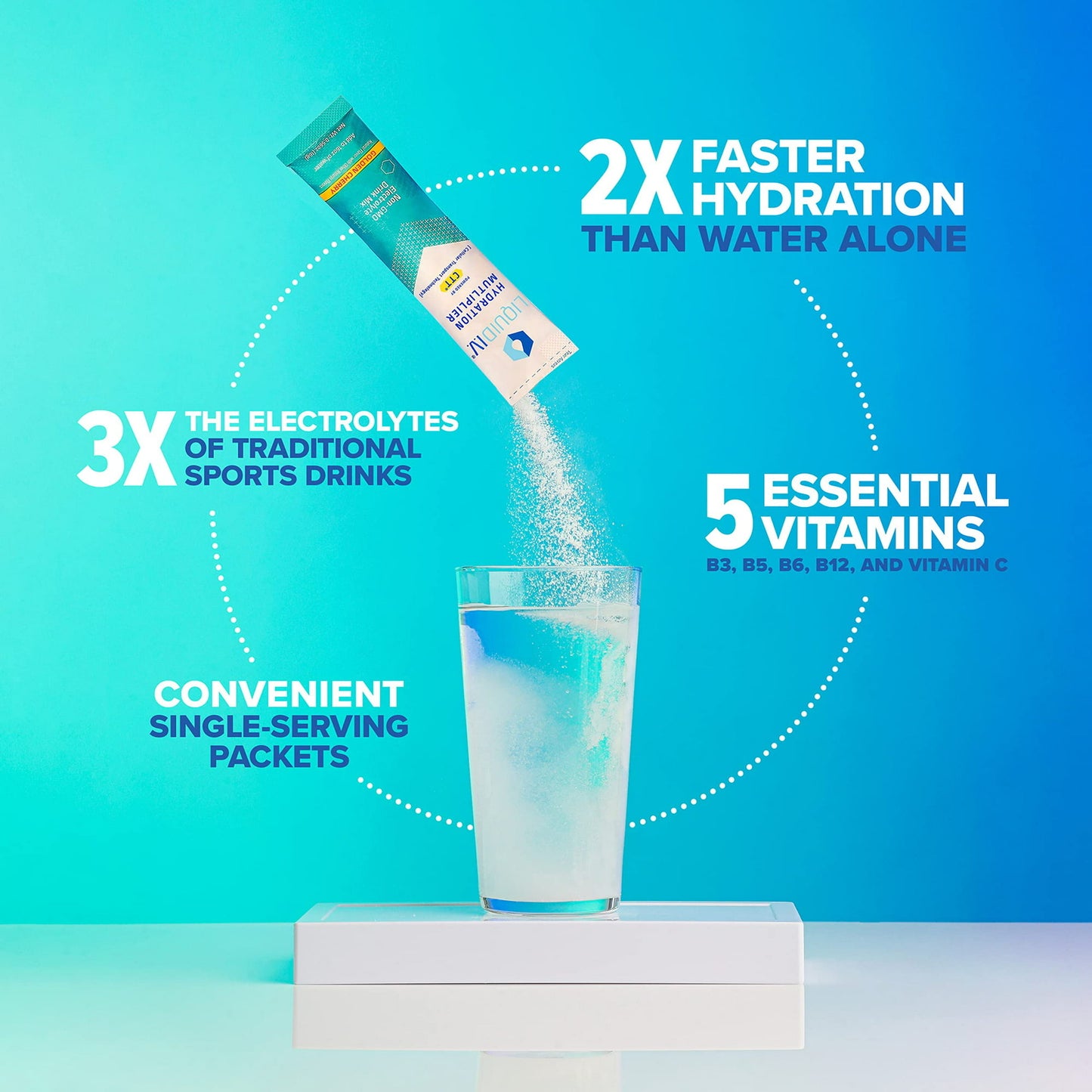 Liquid I.V. Hydration Multiplier Golden Cherry 16 stick ( Pack of 3 )