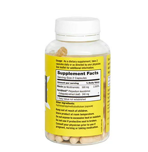 Heliocare Advanced Nicotinamide B3 Supplement: Niacinamide 250mg and Fernblock PLE Extract 120mg Per Capsule - Helps Support Skin Cell Health W/Antioxidant Rich Vitamin B3 Niacin - 120 Vegan Capsules