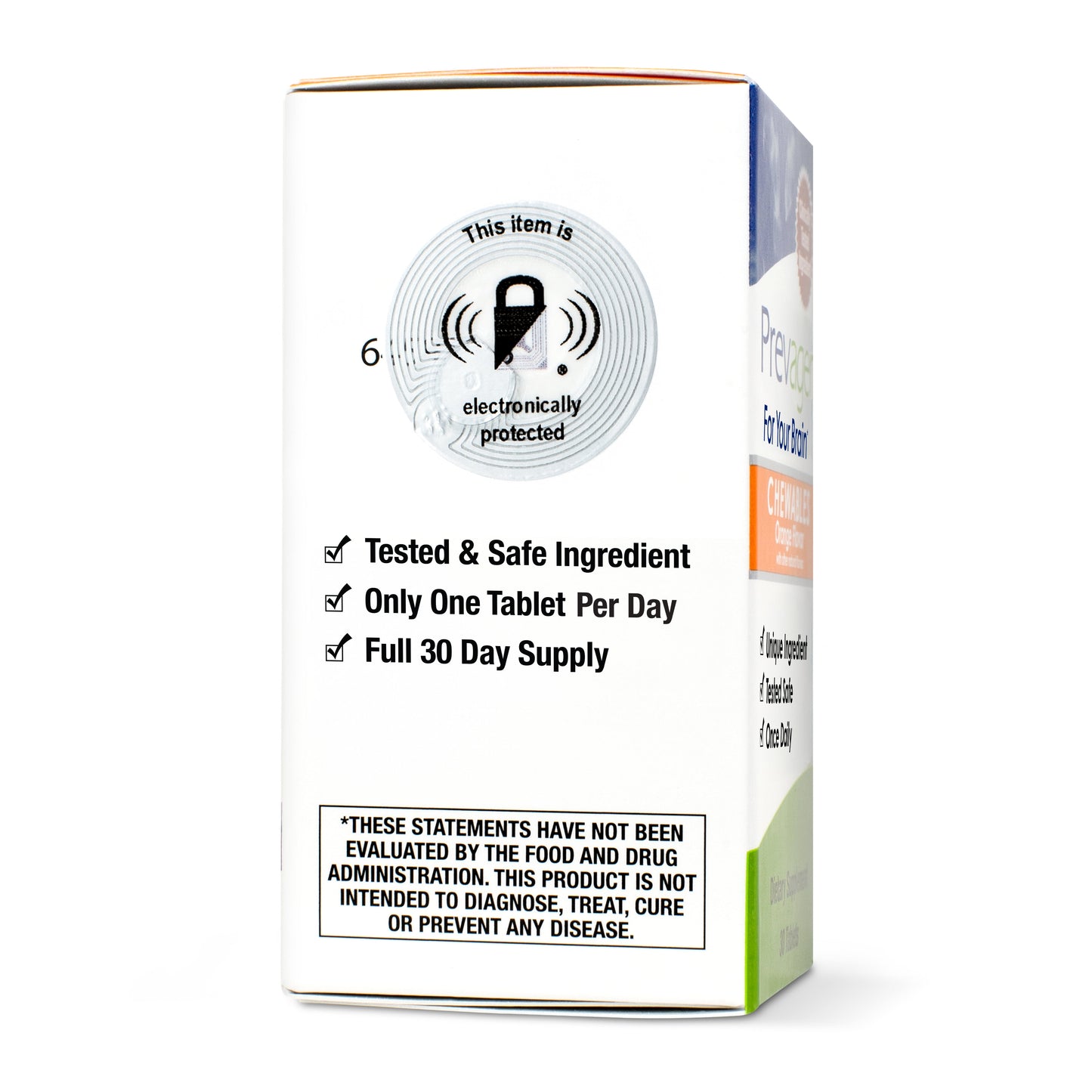 Prevagen Regular Strength Orange Chewables, 30ct 1 Pack, Prevagen with Apoaequorin & Vitamin D