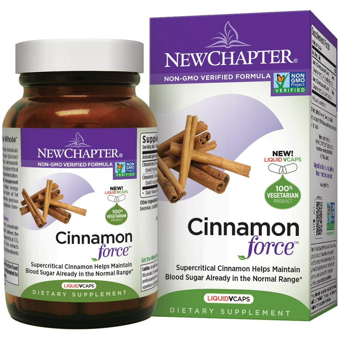 New Chapter Cinnamon Supplement Force - 30 Veg Capsules EXP 01/2026 New