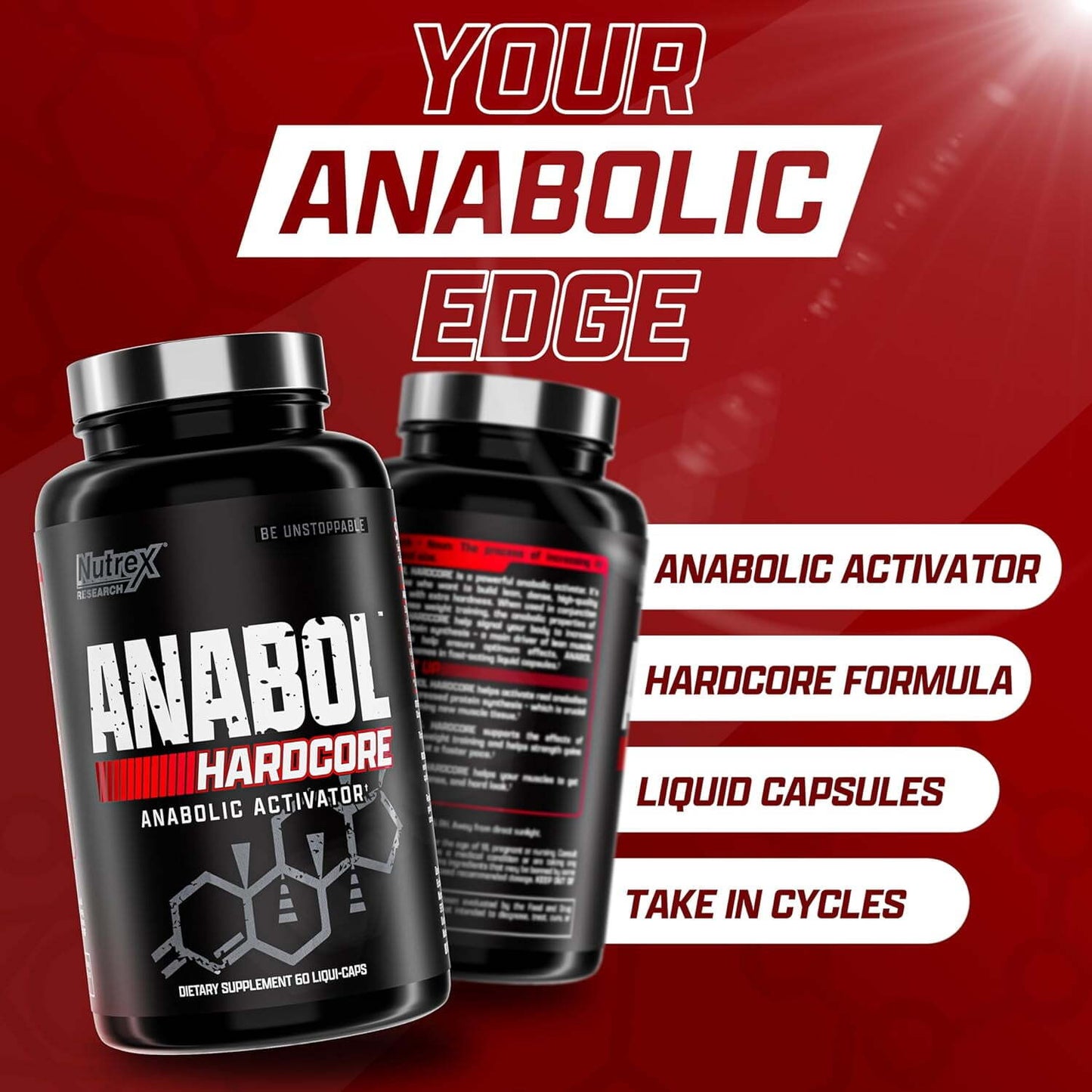 Nutrex Anabol Hardcore Anabolic Muscle Builder - 60 Liquid Capsules