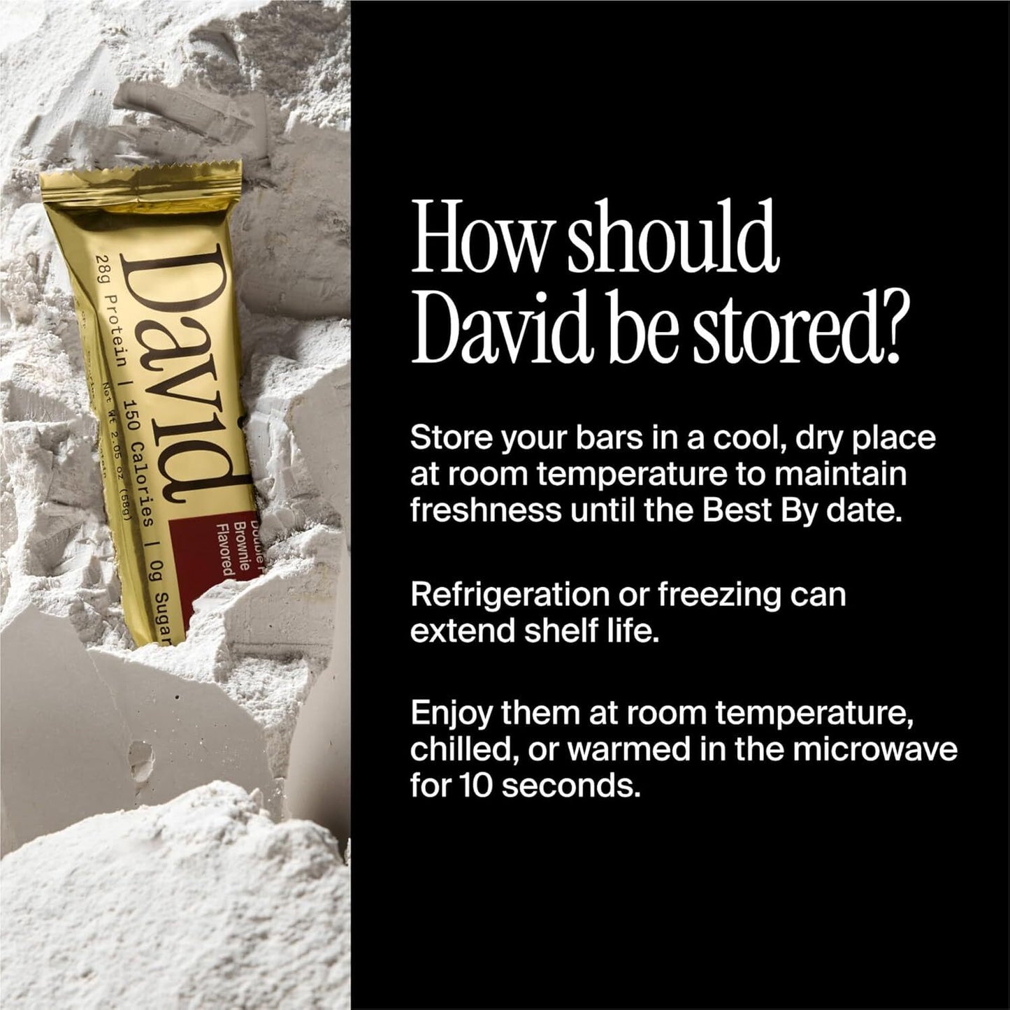 David, Protein Bar, Salted Peanut Butter, Pack of 12 Bars
