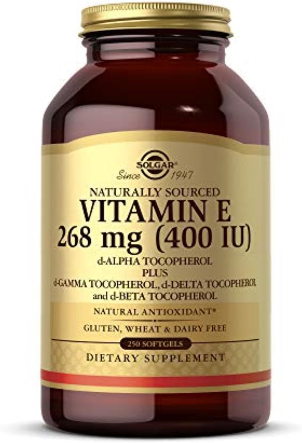 Solgar Vitamin E 268 mg ( 400 IU) Mixed 250 Softgel