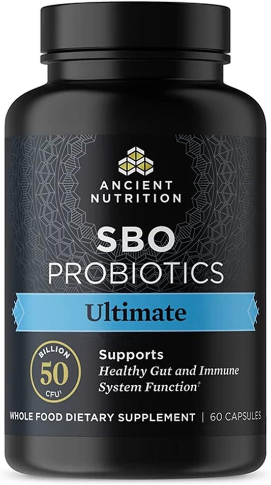 Ancient Nutrition SBO Probiotics Ultimate 50 Billion CFU 60 Caps