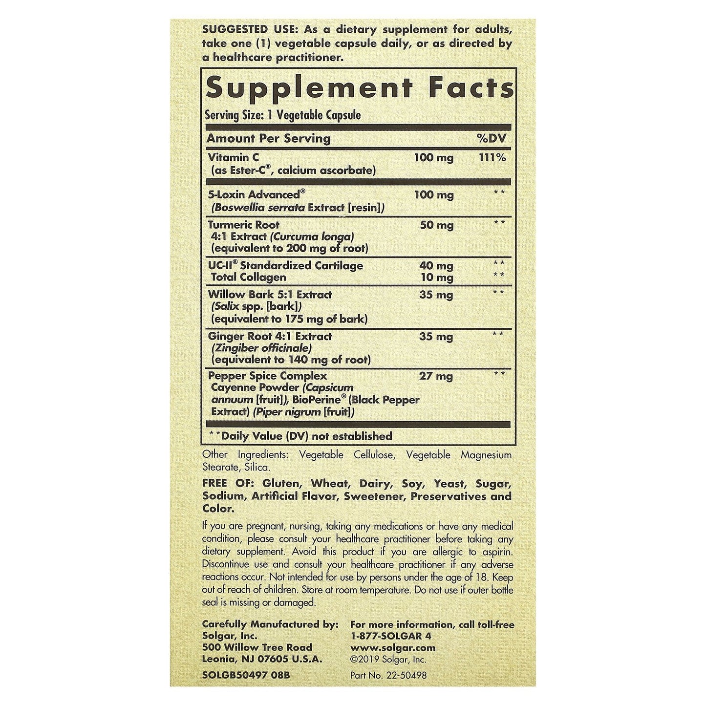 Solgar No. 7 Join Support Vegetable Capsule - 90 Count