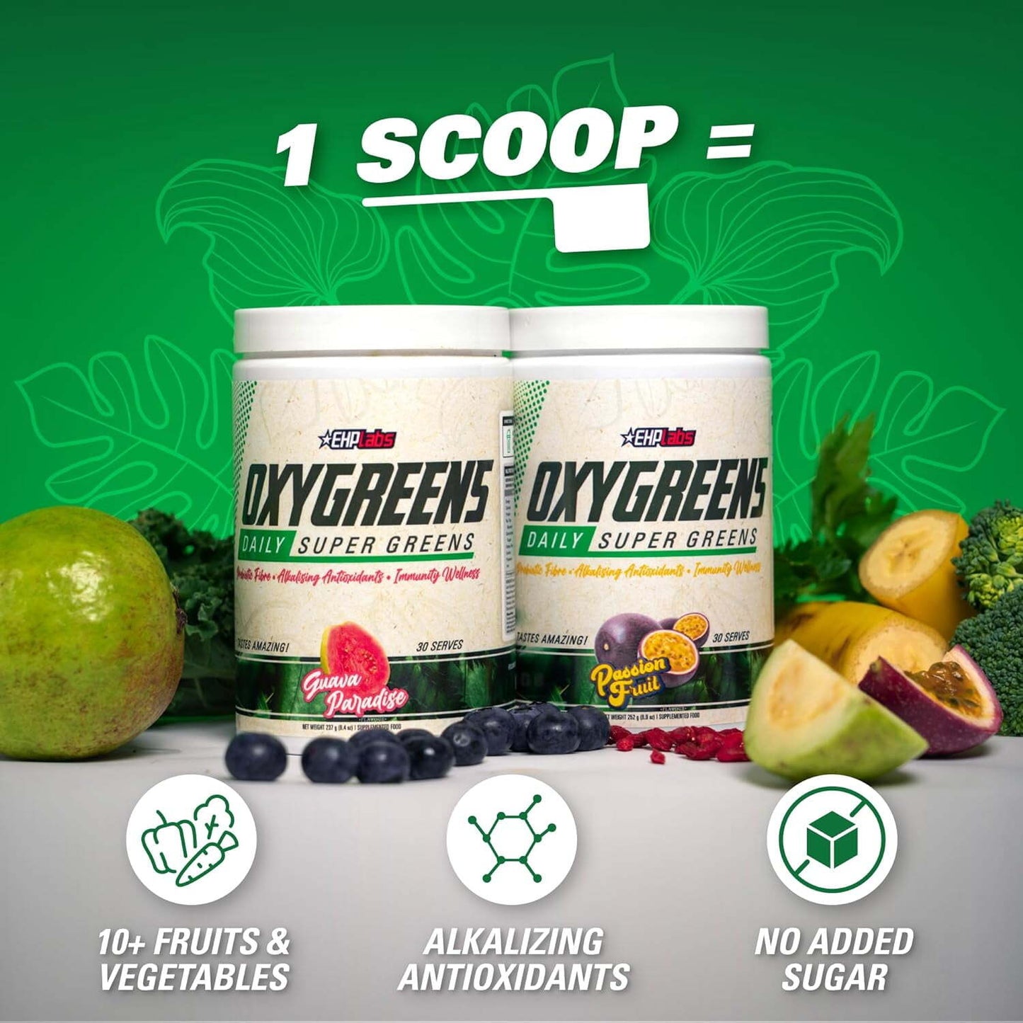 EHP Labs OxyGreens Strawberry Margarita 30 Servings 9 Oz Exp 06/2025