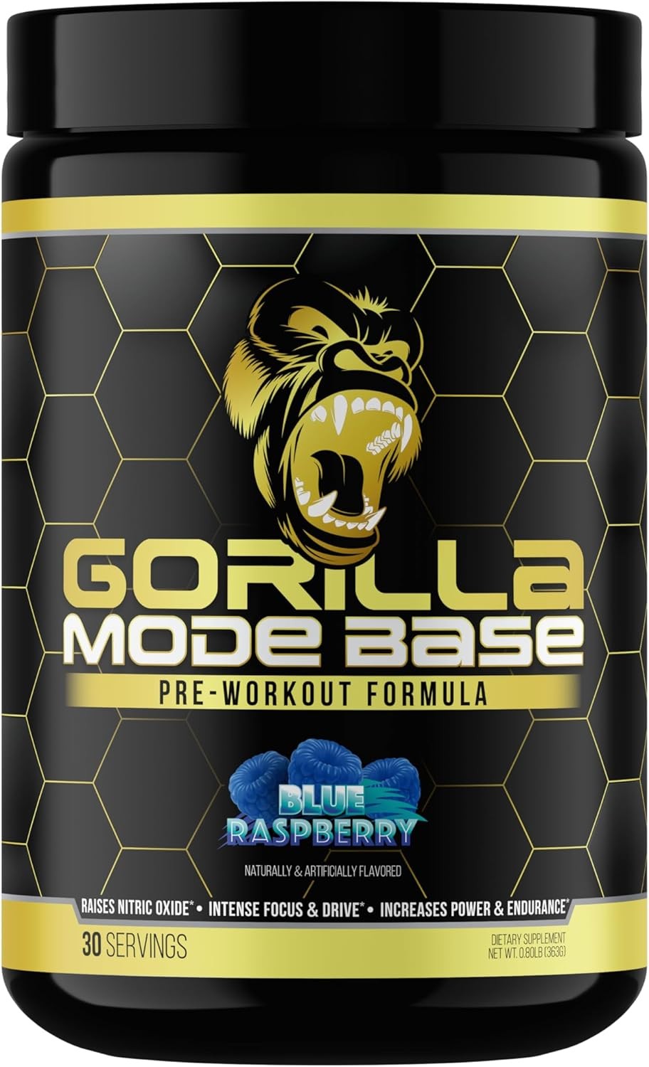 Gorilla Mind Base Pre Workout - 360 Grams (Blue Raspberry)