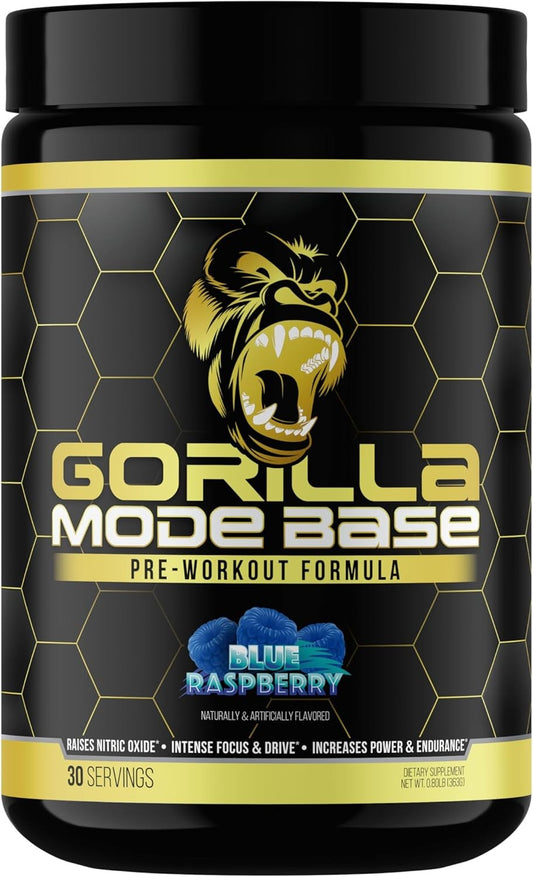 Gorilla Mind Base Pre Workout - 360 Grams (Blue Raspberry)