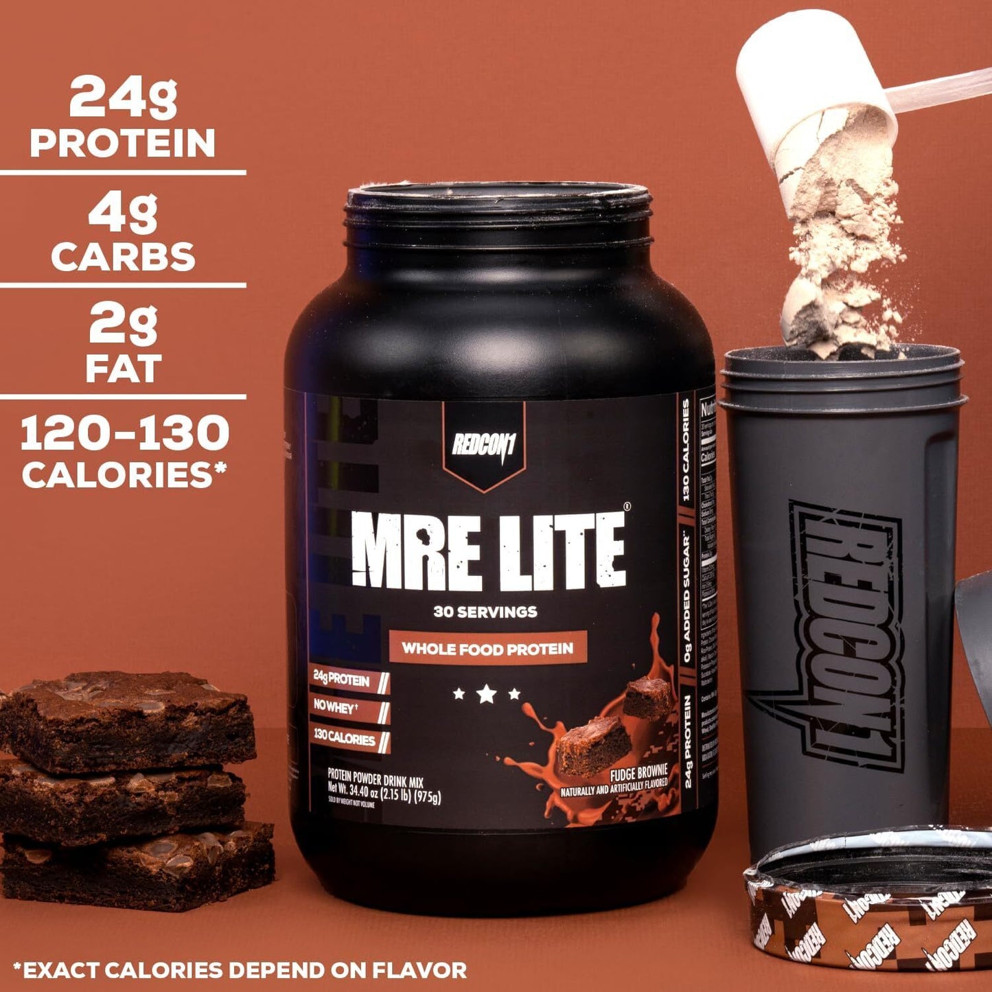 Redcon1 Mre Lite  Vanilla Milkshake Protein Power Drink Mix Size 33.33 Oz Pack 2