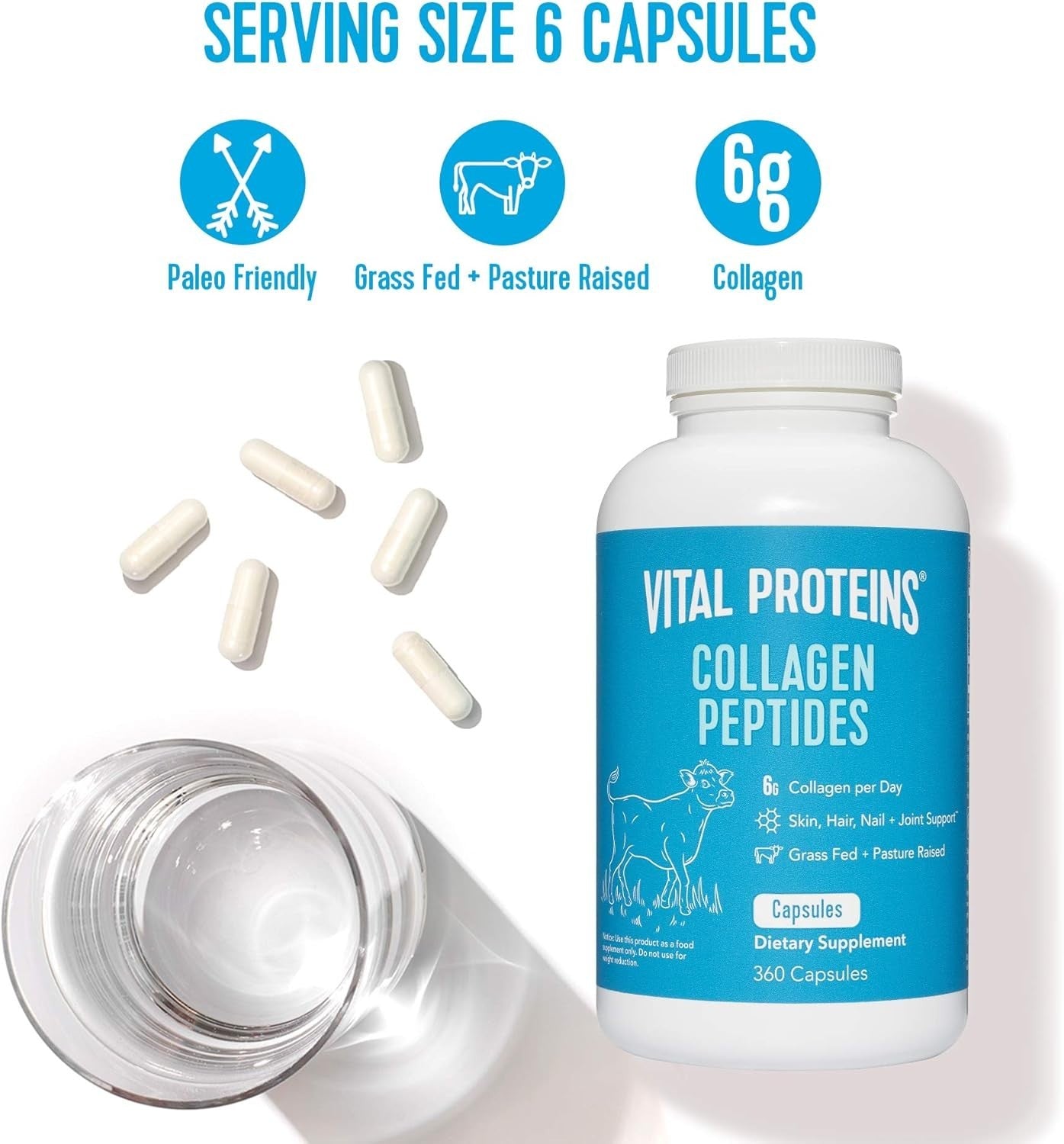 Serovital Advanced 180 Caps + Vital Proteins Collagen 360 Caps Wellness Bundle
