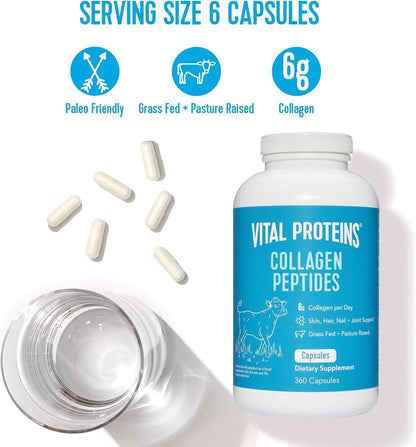 Serovital Advanced 180 Caps + Vital Proteins Collagen 360 Caps Wellness Bundle