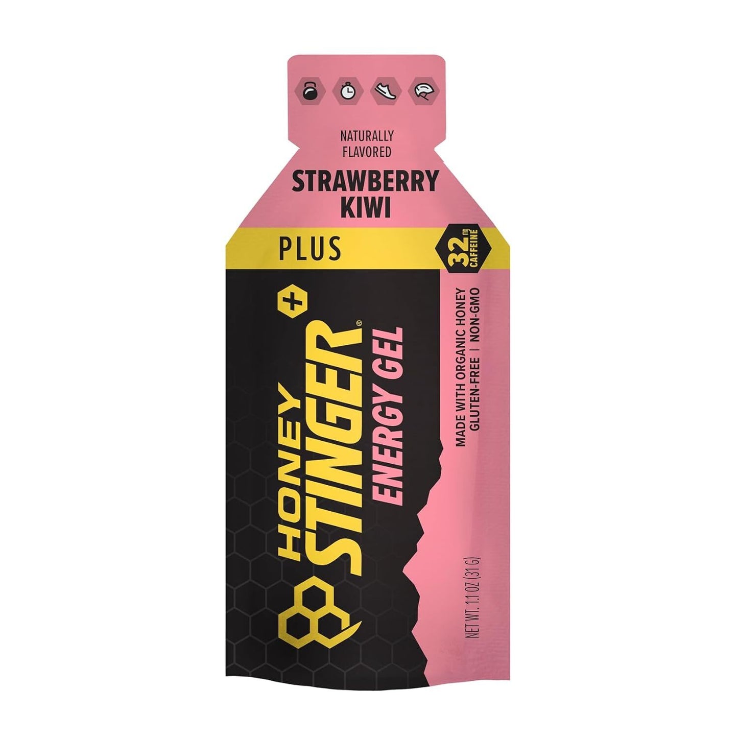 Honey Stinger Strawberry Kiwi Energy Gel.  Caffeinated & Gluten Free