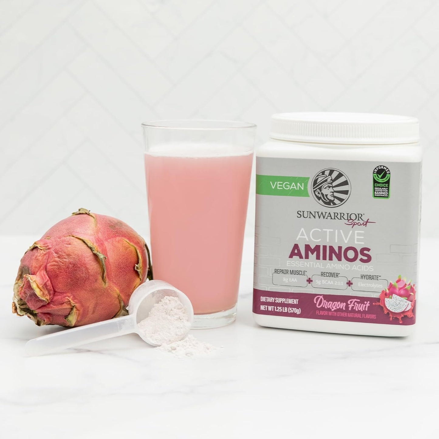 Sunwarrior Active Aminos Dragon Fruit Flavor 570g