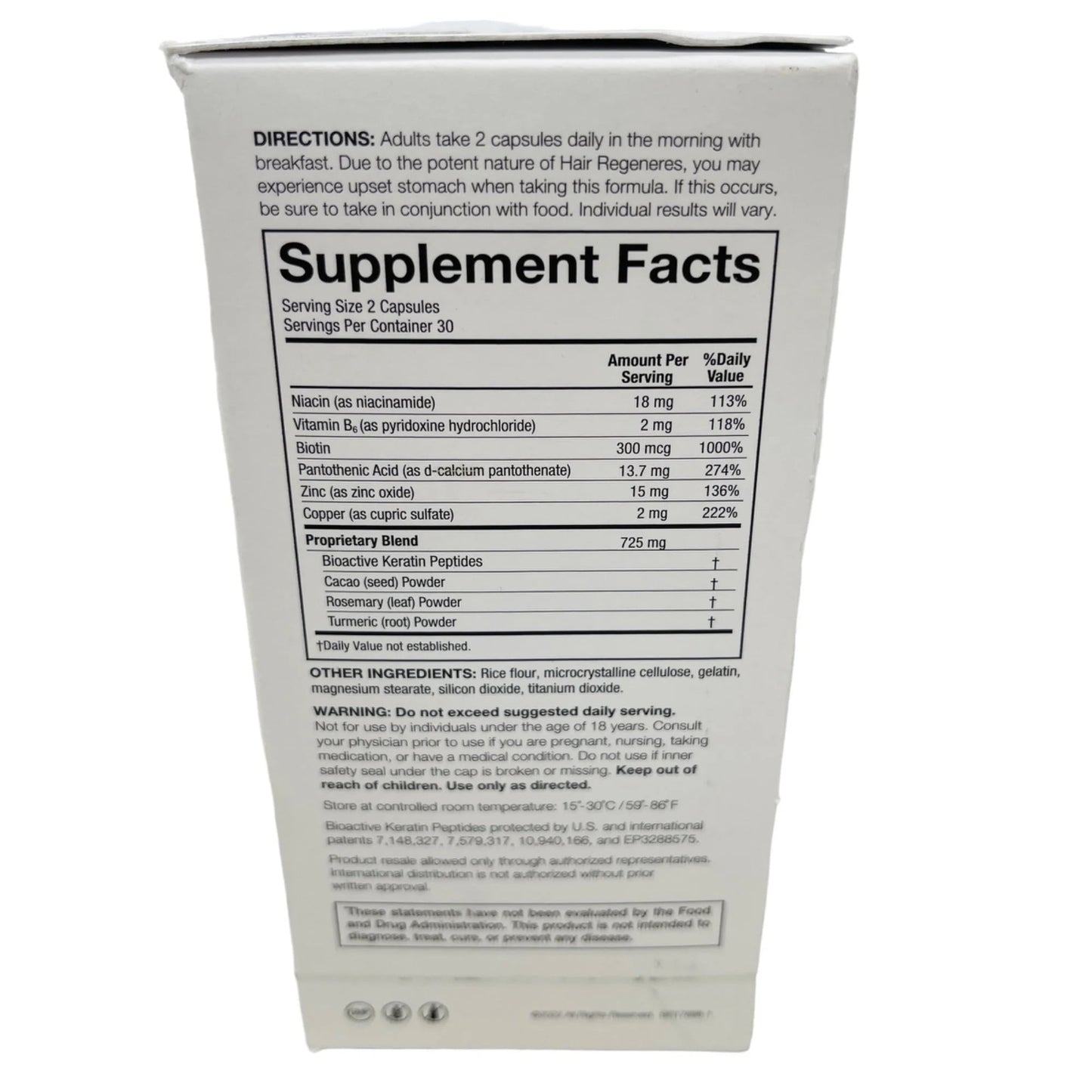SeroVital Hair Regeneres 60ct Reduces Age Related Hair Loss