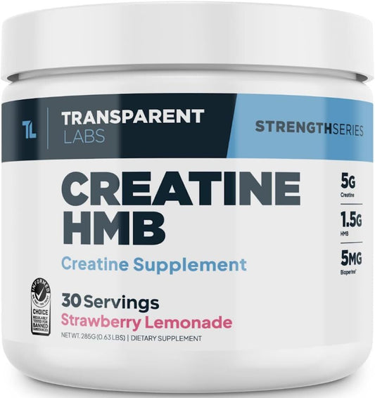 Transparent Labs Creatine Monohydrate HMB Powder - Strawberry Lemonade
