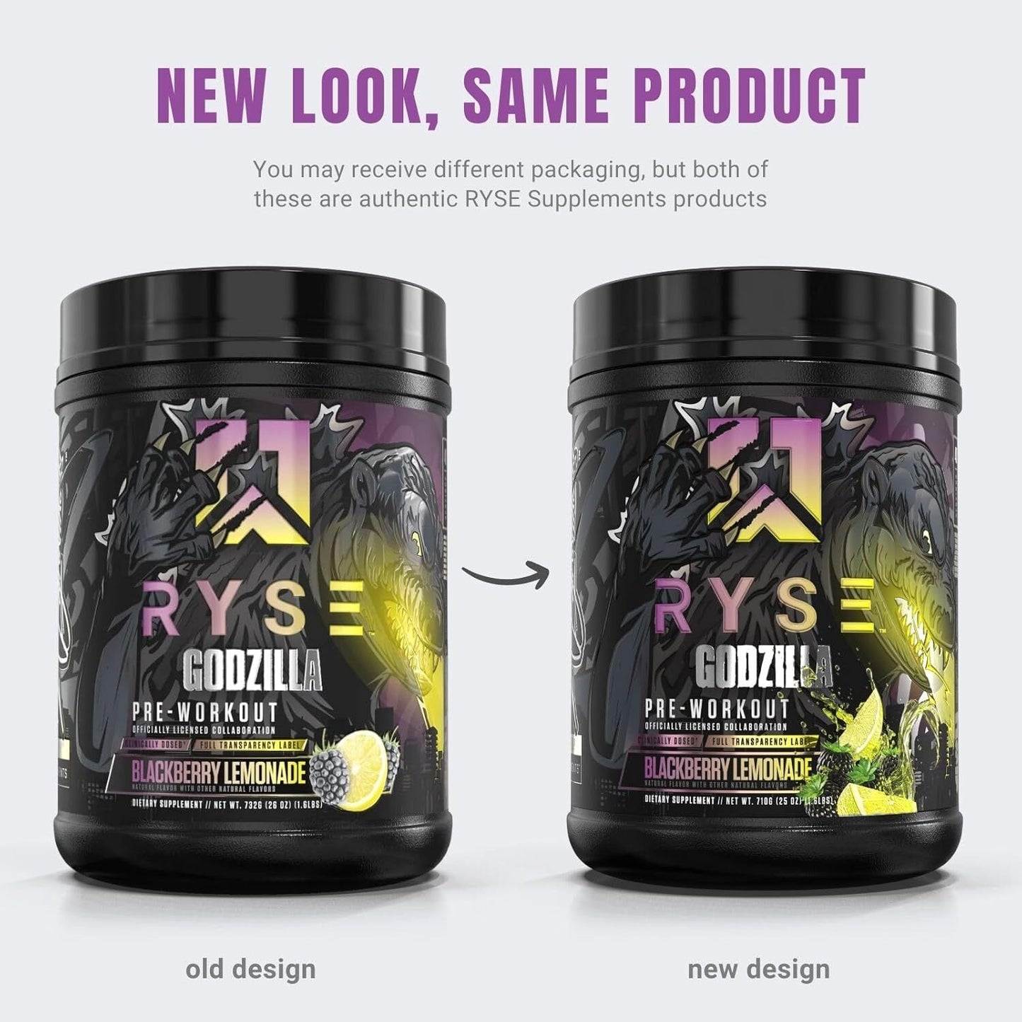 Godzilla, Pre-Workout, Blackberry Lemonade, 1.6 lbs ( Pack of 2 )