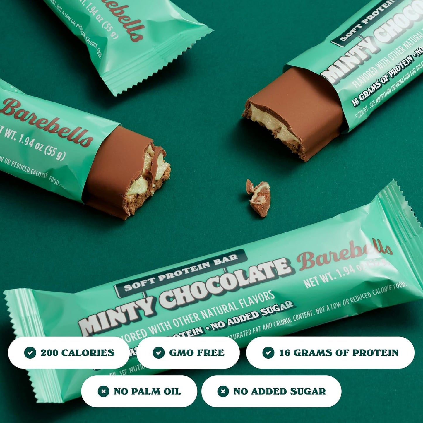 Barebells Soft Protein Bar Minty Chocolate 12 bars