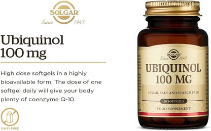 Solgar Ubiquinol 100 mg Reduced CoQ-10 50 Softgels