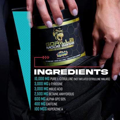 Gorilla Mind Base Pre Workout - 360 Grams (Blue Raspberry)