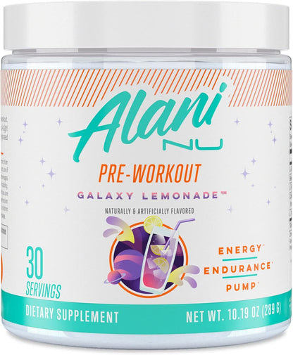 Alani Nu Pre-Workout Energy, Pump, Endurance 30 Servings - Galaxy Lemonade
