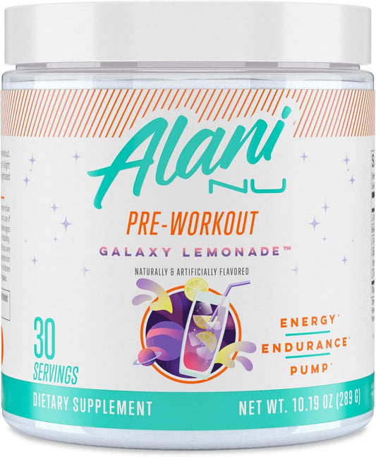 Alani Nu Pre-Workout Energy, Pump, Endurance 30 Servings - Galaxy Lemonade