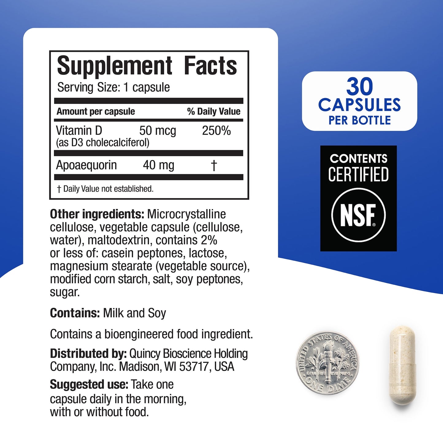 Prevagen Professional Formula Capsules, 30ct 2 Pack, Prevagen with Apoaequorin & Vitamin D