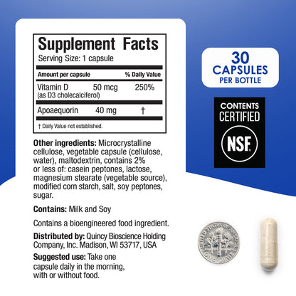 Prevagen Professional Formula Capsules, 30ct 2 Pack, Prevagen with Apoaequorin & Vitamin D