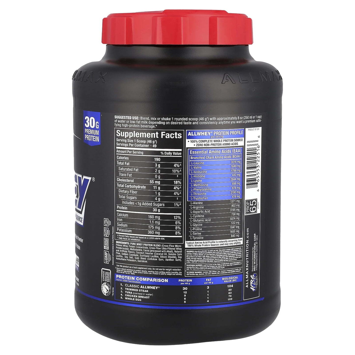 ALLMAX Nutrition, Classic AllWhey, 100% Whey Protein, Chocolate, 5 lbs (2.27 kg)