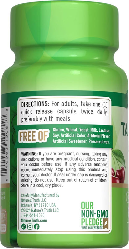 Nature's Truth Ultra Tart Cherry Extract Capsules 1200 mg 90 ea (Pack of 2)