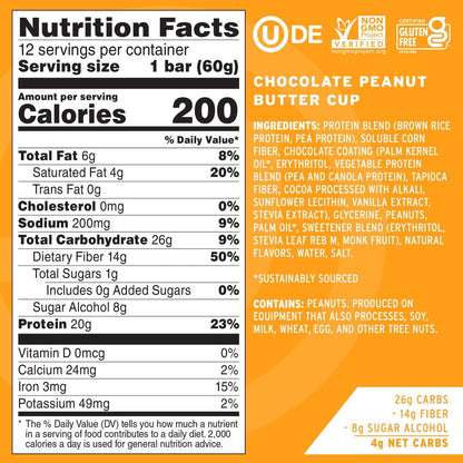 No Cow Pack of 2, Chocolate Peanut Butter Cup, 24 Bars, No Refunds exp:04-2025