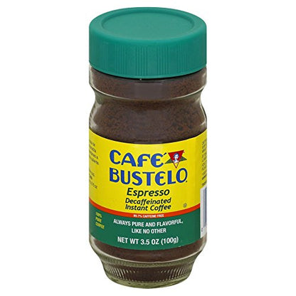 Café Bustelo Decaffeinated Instant Espresso 97 % Caffeine Free, 3.52 Ounce (Pack of 4)