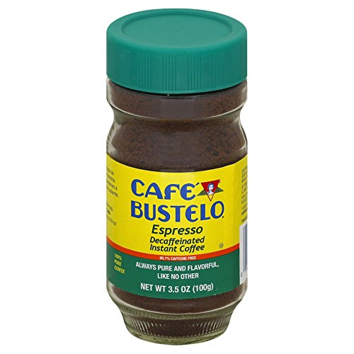 Café Bustelo Decaffeinated Instant Espresso 97 % Caffeine Free, 3.52 Ounce (Pack of 4)