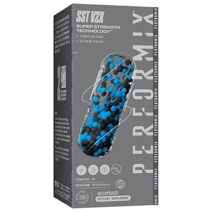 PERFORMIX SST V2X Super Strength Technology - Multi-Phase Suspension Timed-Release Energy, Mental Focus, Pre-Workout Supplement for Men & Women, 60 Capsules