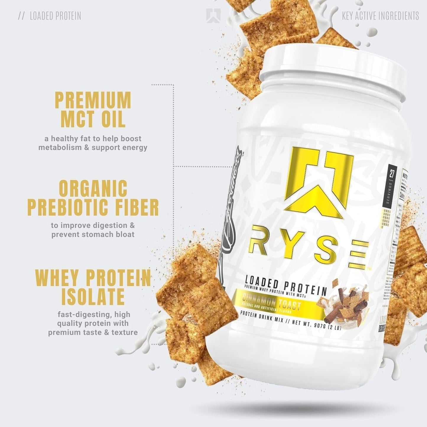 Ryse Loaded Protein Cinnamon Toast 2 LB