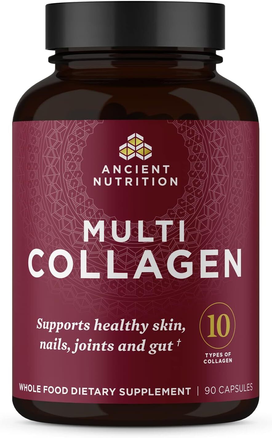 Ancient Nutrition Multi Collagen (Types 1, 2, 3, 5, 10) Capsules, 90 Ct
