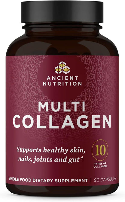 Ancient Nutrition Multi Collagen (Types 1, 2, 3, 5, 10) Capsules, 90 Ct