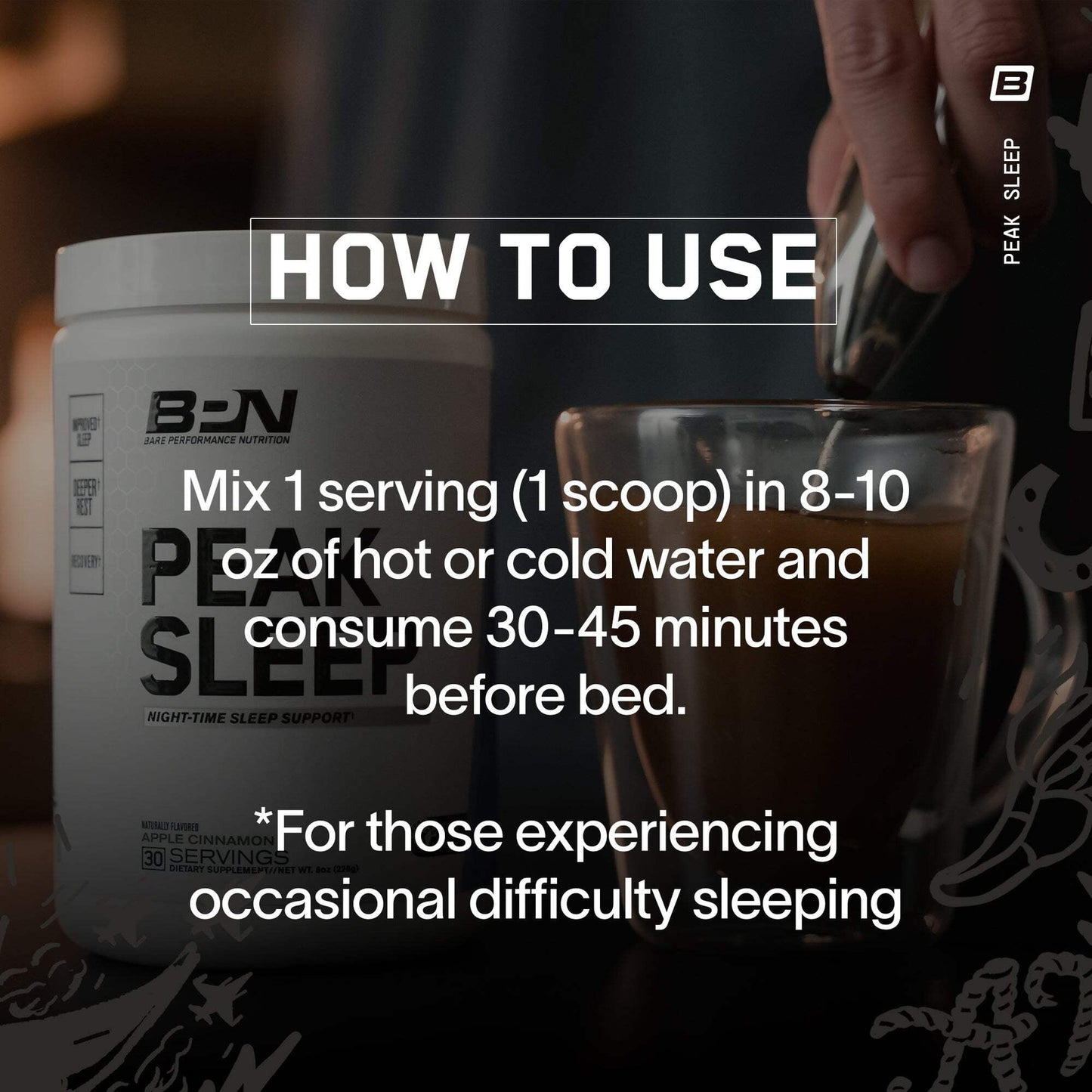 BARE PERFORMANCE NUTRITION Peak Sleep / Night-Time Sleep Support