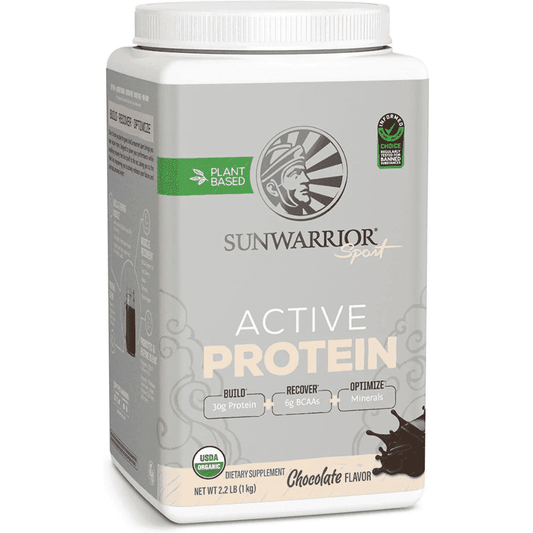Sunwarrior Pre & Post Workout Active Protein Vegan - Chocolate Protein, 2.2 lbs