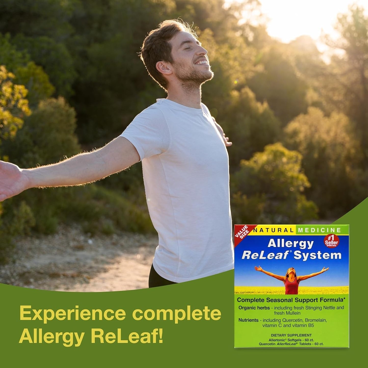 Herbs Etc Allergy ReLeaf System - 2 Bottles (Allertonic & Quercetin) 60+60